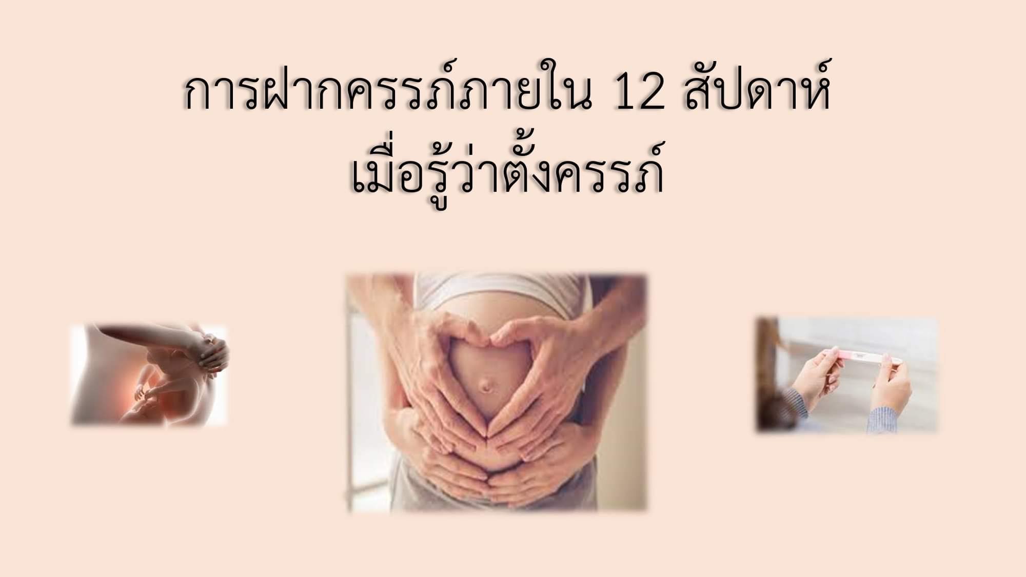 ควรฝากครรภ์ครั้งแรกในช่วงที่อายุครรภ์ไม่เกิน 12 สัปดาห์